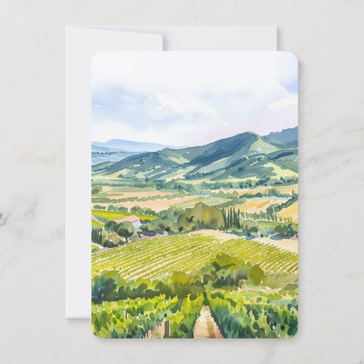 Napa Valley RSVP uitnodiging voor bruiloft (Achterkant)