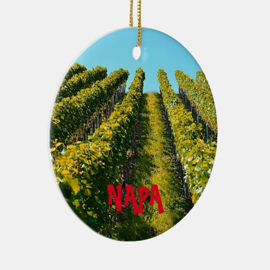 Napa Valley Schilderachtig kerstversiering Keramisch Ornament (Rechts)