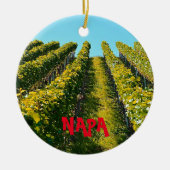 Napa Valley Schilderachtig kerstversiering Keramisch Ornament (Voorkant)