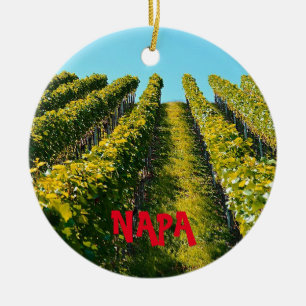 Napa Valley Schilderachtig kerstversiering Keramisch Ornament
