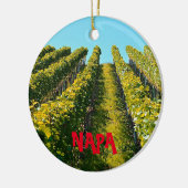 Napa Valley Schilderachtig kerstversiering Keramisch Ornament (Links)