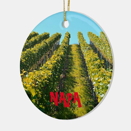 Napa Valley Schilderachtig kerstversiering Keramisch Ornament (Links)