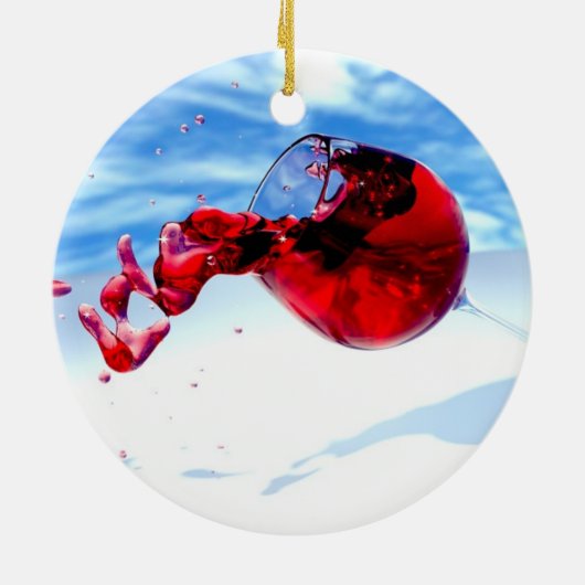 Napa Valley Schilderachtig kerstversiering Keramisch Ornament (Achterkant)