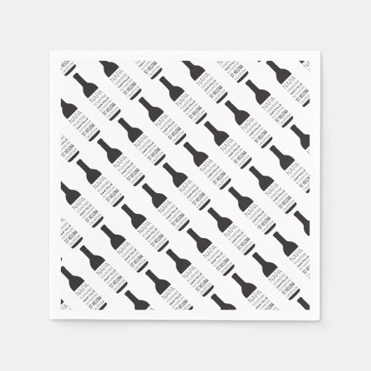 Napa Valley Steden Wijnfles Party Supplies Servetten (Voorkant)