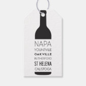 Napa Valley Steden Wijnfles Trouwgunsten Cadeaulabel (Voorkant)