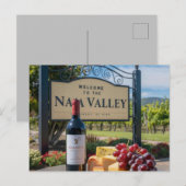 Napa Valley Travel Mail NapaFun Wijnkaas Druiven Briefkaart (Voorkant / Achterkant)