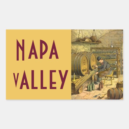 Napa Valley Travel Wine Country Bagage Sticker (Voorkant)