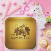Napa Valley Vineyard Celebration Party Papieren Bordje (Feest)