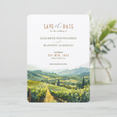 Napa Valley Vineyard Elegance Save-the-Date Kaart (Staand voorkant)