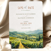 Napa Valley Vineyard Elegance Save-the-Date Kaart