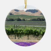 Napa Valley Vineyard Keramisch Ornament (Voorkant)