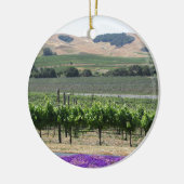 Napa Valley Vineyard Keramisch Ornament (Links)