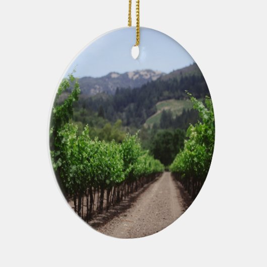 Napa Valley Vineyard Keramisch Ornament (Rechts)