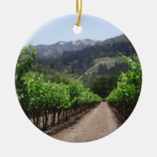 Napa Valley Vineyard Keramisch Ornament