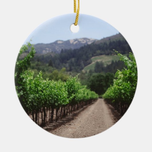 Napa Valley Vineyard Keramisch Ornament (Voorkant)