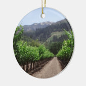 Napa Valley Vineyard Keramisch Ornament (Links)