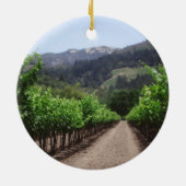 Napa Valley Vineyard Keramisch Ornament (Achterkant)