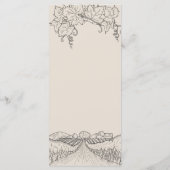 Napa Valley Vineyard Rustic Winery Wedding Menu (Achterkant)