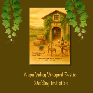 Napa Valley Vineyard rustieke bestemming bruiloft Kaart