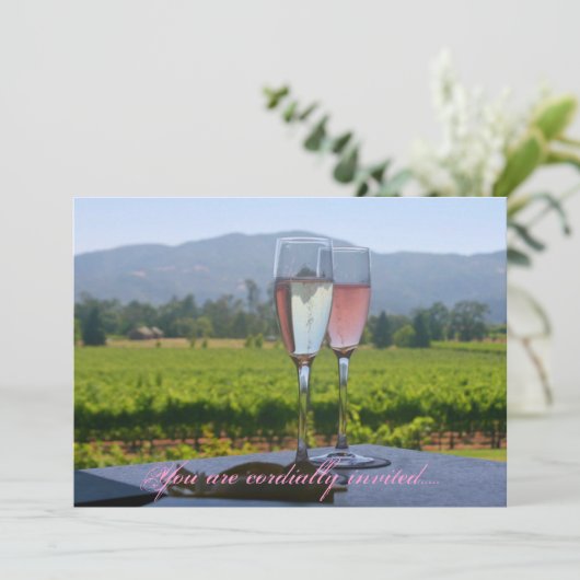 Napa Valley Wedding Invitations Kaart (Staand voorkant)