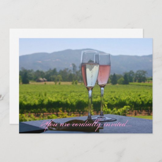 Napa Valley Wedding Invitations Kaart (Voorkant / Achterkant)