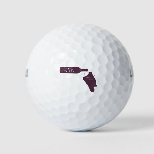 Napa Valley Wijnfles Spill Logo Golfballen (Voorkant)