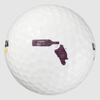 Napa Valley Wijnfles Spill Logo Golfballen