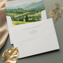 Napa Valley Wijngaard Huwelijksenveloppen
