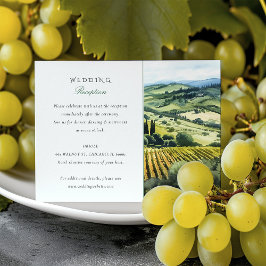 Napa Valley Wijngaard Huwelijksreceptie Kaart