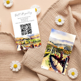 Napa Valley wijngaard qr geschenk register Informatiekaartje