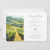 Napa Valley Wijngaard Save the Date Bruiloft Kaart (Voorkant)