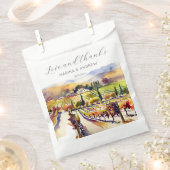 Napa Valley wijngaard waterverf bruiloft dank u Bedankzakje (Geknipt)