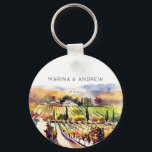 Napa Valley wijngaard waterverf bruiloft gunsten Sleutelhanger<br><div class="desc">Napa Valley wijngaard waterverf bruiloft gunsten gepersonaliseerde sleutelhangers</div>