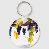 Napa Valley wijngaard waterverf bruiloft gunsten Sleutelhanger (Achterkant)