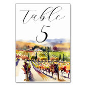 Napa Valley wijngaard waterverf bruiloft servies Kaart (Voorkant)