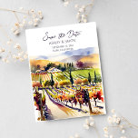 Napa Valley wijngaard waterverf opslaan van de dat Briefkaart<br><div class="desc">Napa valley wijngaard waterverf Save the date briefkaart. Waterverf Napa valley wijngaard landschap voor een save the date uitnodiging.</div>