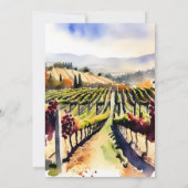 Napa Valley wijngaard waterverf vrijgezellenfeest Kaart (Achterkant)