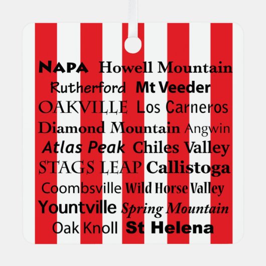 Napa Valley Wine AVAs Ornament (Voorkant)