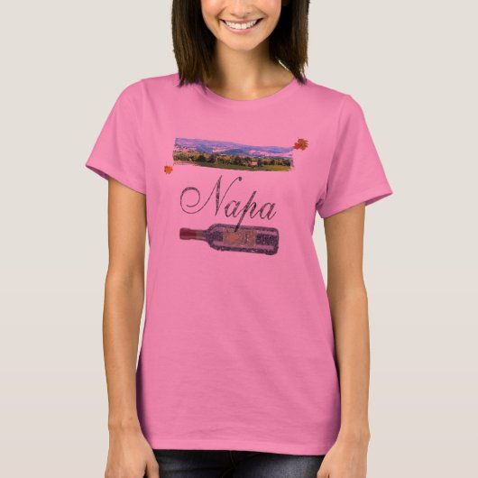 Napa Valley  Wine Bottle Womens Shirt (Voorkant)