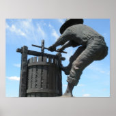 Napa Valley Wine Press/Crusher Monument Poster (Voorkant)