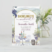 Napa Valley Winery Bachelorette Weekendschema Kaart (Staand voorkant)