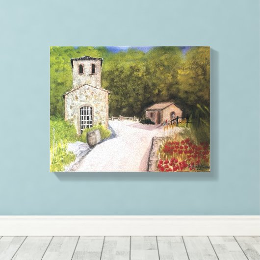 NAPA VALLEY WINERY WATERVERF CANVAS AFDRUK (Insitu (Houten vloer))