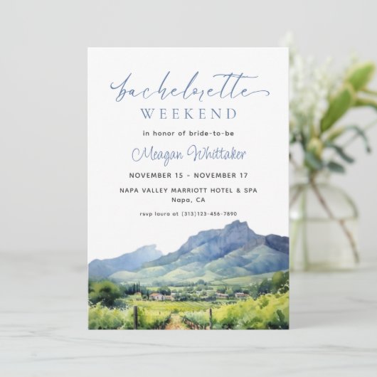 Napa Wijnmakerij Bachelorette Weekend & Route Kaart (Staand voorkant)