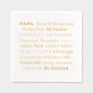 Napa Wine Country Goud Gestempelde Servetten