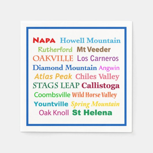 Napa Wine Country servetten (Voorkant)