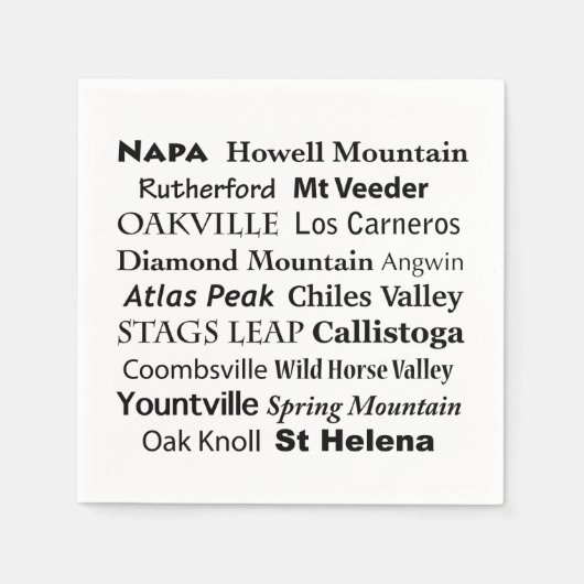 Napa Wine Country servetten (Voorkant)