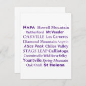 Napa Wines Flat Note Kaart Notitiekaartje (Voorkant / Achterkant)