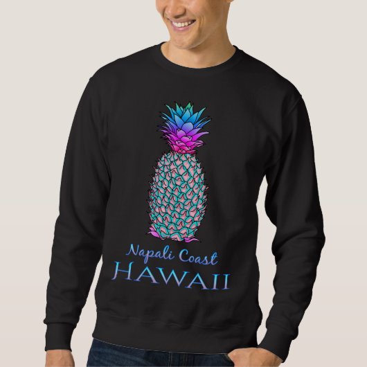 Napali Coast Hawaii Summer Vacation Pineapple Trui (Voorkant)