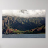 Napali Coast van Kauai Poster (Voorkant)
