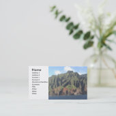 Napali-kaart voor coastekaart visitekaartje (Staand voorkant)